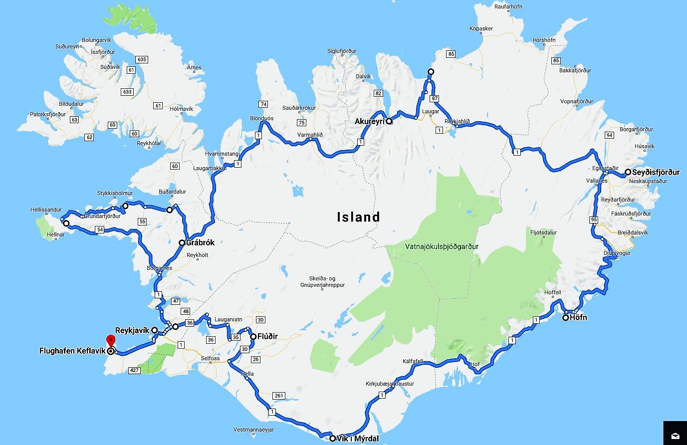 Reiseplanung Island die Ringstraße bonvoylara
